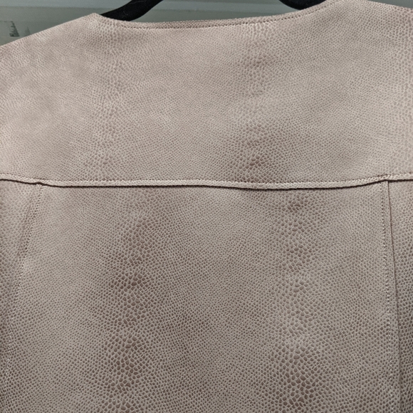 Chico's Scuba Suede Jacket Desert Tan - Picture 6 of 13